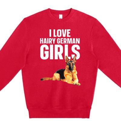 Cool German Shepherd Art For Women German Shepherd Lover Premium Crewneck Sweatshirt