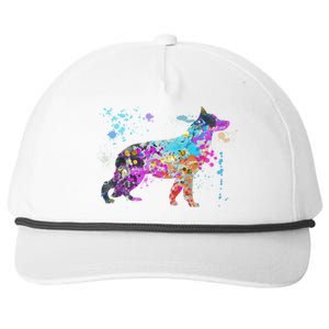 Colorful Ger Shepherd Lover Dog Ger Shepherds Great Gift Snapback Five-Panel Rope Hat