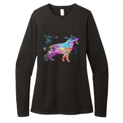 Colorful Ger Shepherd Lover Dog Ger Shepherds Great Gift Womens CVC Long Sleeve Shirt