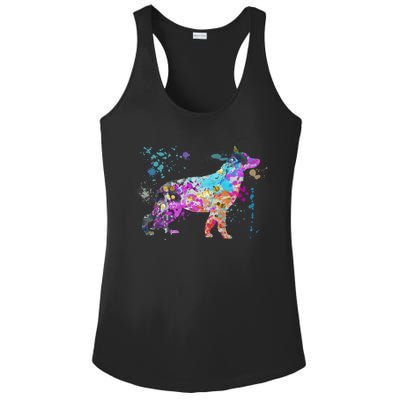 Colorful Ger Shepherd Lover Dog Ger Shepherds Great Gift Ladies PosiCharge Competitor Racerback Tank