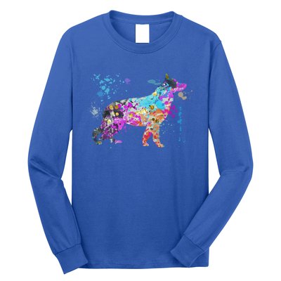 Colorful Ger Shepherd Lover Dog Ger Shepherds Great Gift Long Sleeve Shirt