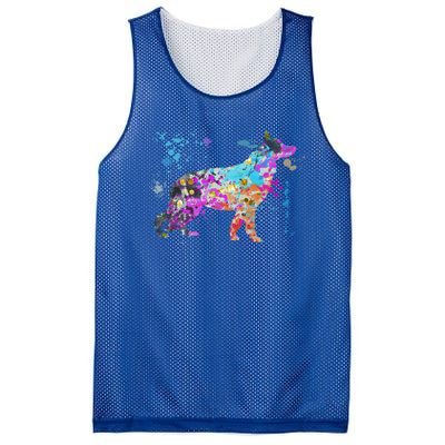 Colorful Ger Shepherd Lover Dog Ger Shepherds Great Gift Mesh Reversible Basketball Jersey Tank