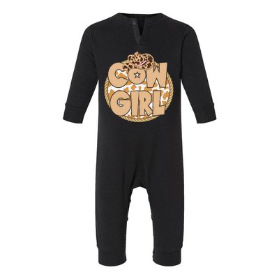 Cow Girl Southern Country Cute Infant Fleece One Piece