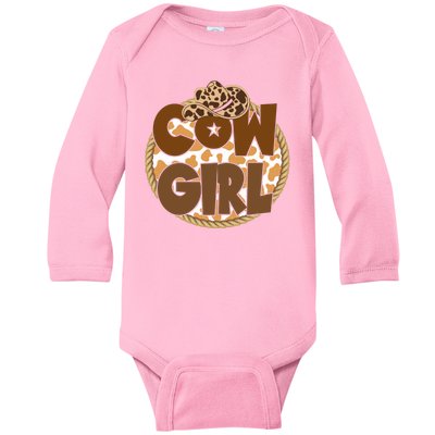 Cow Girl Southern Country Cute Baby Long Sleeve Bodysuit