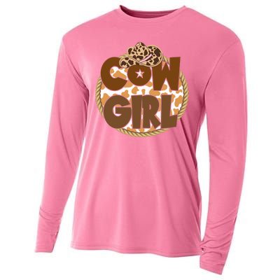 Cow Girl Southern Country Cute Cooling Performance Long Sleeve Crew