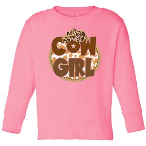 Cow Girl Southern Country Cute Toddler Long Sleeve Shirt