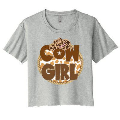 Cow Girl Southern Country Cute Women's Crop Top Tee