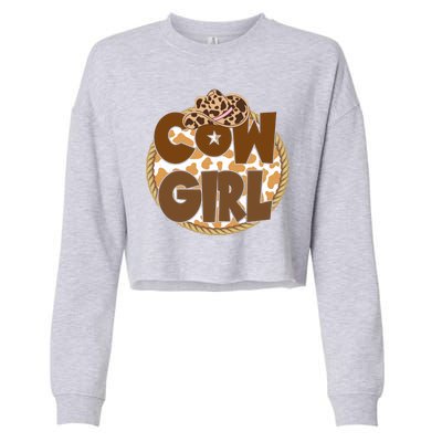 Cow Girl Southern Country Cute Cropped Pullover Crew