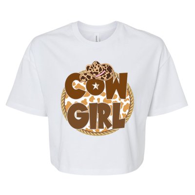 Cow Girl Southern Country Cute Bella+Canvas Jersey Crop Tee