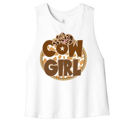 Cow Girl Southern Country Cute Women's Racerback Cropped Tank