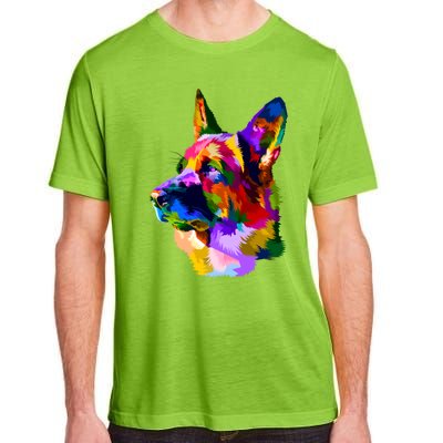 Colorful Ger Shepherd Ger Shepherd Dog Owner Gift Adult ChromaSoft Performance T-Shirt