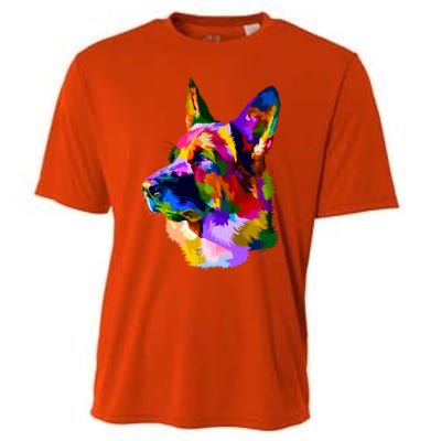 Colorful Ger Shepherd Ger Shepherd Dog Owner Gift Cooling Performance Crew T-Shirt