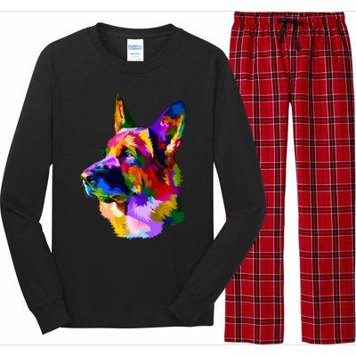 Colorful Ger Shepherd Ger Shepherd Dog Owner Gift Long Sleeve Pajama Set