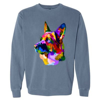 Colorful Ger Shepherd Ger Shepherd Dog Owner Gift Garment-Dyed Sweatshirt