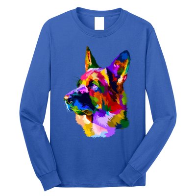 Colorful Ger Shepherd Ger Shepherd Dog Owner Gift Long Sleeve Shirt