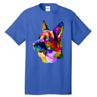 Colorful Ger Shepherd Ger Shepherd Dog Owner Gift Tall T-Shirt