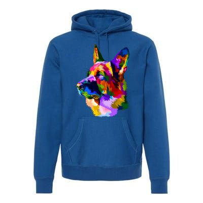 Colorful Ger Shepherd Ger Shepherd Dog Owner Gift Premium Hoodie