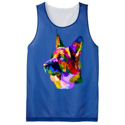 Colorful Ger Shepherd Ger Shepherd Dog Owner Gift Mesh Reversible Basketball Jersey Tank