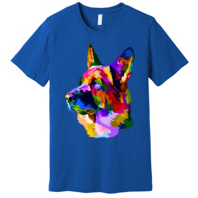 Colorful Ger Shepherd Ger Shepherd Dog Owner Gift Premium T-Shirt