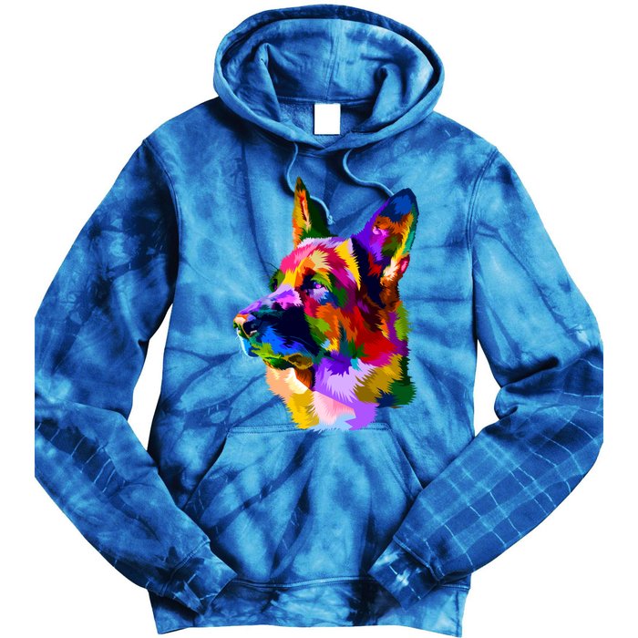 Colorful Ger Shepherd Ger Shepherd Dog Owner Gift Tie Dye Hoodie