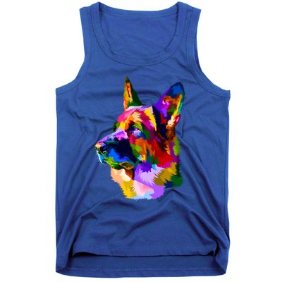 Colorful Ger Shepherd Ger Shepherd Dog Owner Gift Tank Top