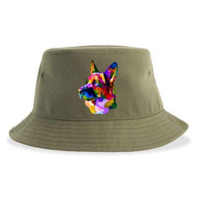 Colorful Ger Shepherd Ger Shepherd Dog Owner Gift Sustainable Bucket Hat