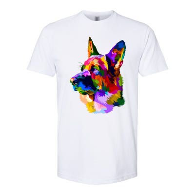 Colorful Ger Shepherd Ger Shepherd Dog Owner Gift Softstyle CVC T-Shirt