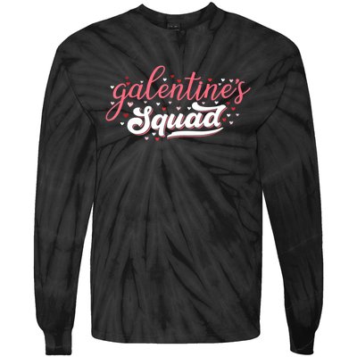 Cute Galentines Squad Gang For Funny Galentine's Day Tie-Dye Long Sleeve Shirt