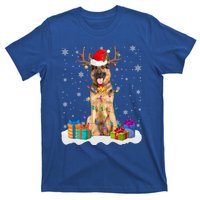 Cute Ger Shepherd Dog Christmas Lights Santa Hat Xmas Gift T-Shirt