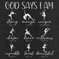 Christian God Says I Am Bible Verse Religious Ballet Dancer 7 Panel Mesh Trucker Snapback Hat