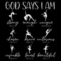 Christian God Says I Am Bible Verse Religious Ballet Dancer Toddler T-Shirt