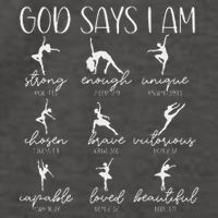 Christian God Says I Am Bible Verse Religious Ballet Dancer Vector Backpack
