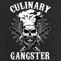 Culinary Gangster Skeleton Chef Funny Cooking Cook Great Gift 7 Panel Mesh Trucker Snapback Hat