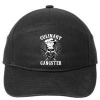Culinary Gangster Skeleton Chef Funny Cooking Cook Great Gift 7-Panel Snapback Hat