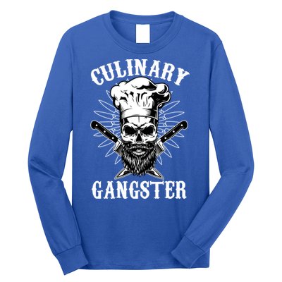 Culinary Gangster Skeleton Chef Funny Cooking Cook Great Gift Long Sleeve Shirt