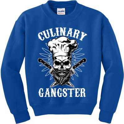 Culinary Gangster Skeleton Chef Funny Cooking Cook Great Gift Kids Sweatshirt