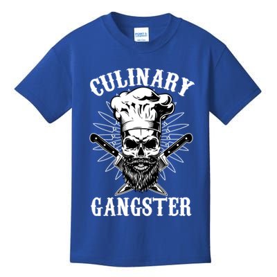 Culinary Gangster Skeleton Chef Funny Cooking Cook Great Gift Kids T-Shirt