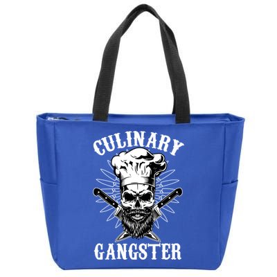 Culinary Gangster Skeleton Chef Funny Cooking Cook Great Gift Zip Tote Bag
