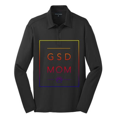 Cute Ger Shepherd Lover Dog Mom Crewneck Gsd Mom Funny Gift Silk Touch Performance Long Sleeve Polo