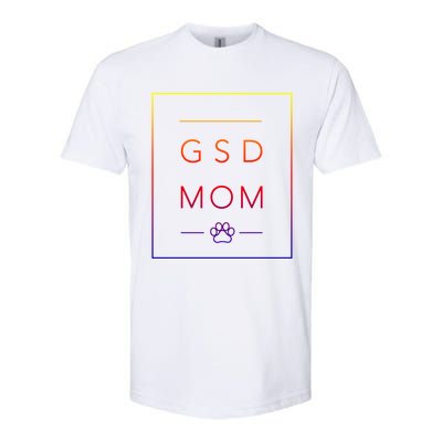 Cute Ger Shepherd Lover Dog Mom Crewneck Gsd Mom Funny Gift Softstyle CVC T-Shirt