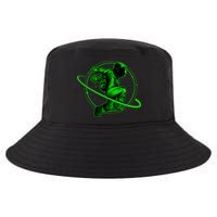 Cool Green Space Astronaut Jumping Retro Cool Comfort Performance Bucket Hat