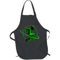 Cool Green Space Astronaut Jumping Retro Apron