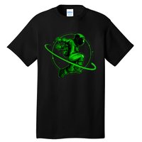 Cool Green Space Astronaut Jumping Retro Tall T-Shirt