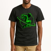 Cool Green Space Astronaut Jumping Retro Tall T-Shirt