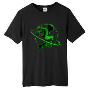 Cool Green Space Astronaut Jumping Retro Tall Fusion ChromaSoft Performance T-Shirt