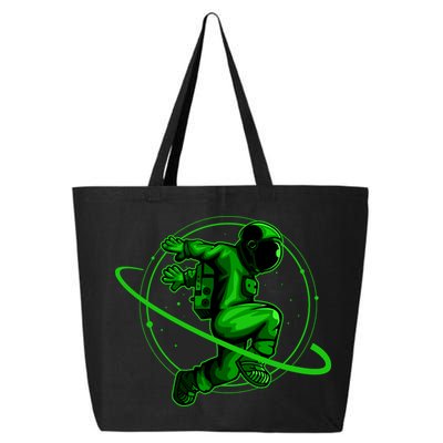 Cool Green Space Astronaut Jumping Retro 25L Jumbo Tote