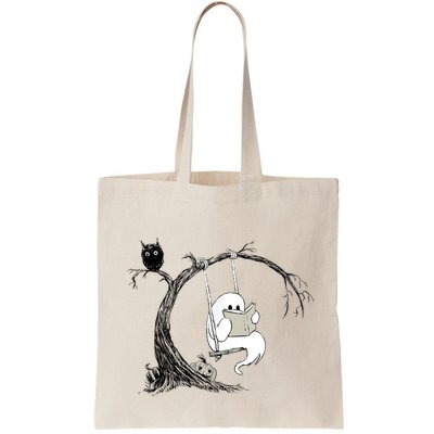 Cute Ghost Swinging Reading Book Halloween Ghost Costume Bag