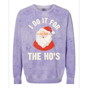 Christmas Gift Santa Claus Xmas I Do It For The Hos Holidays Gift Colorblast Crewneck Sweatshirt