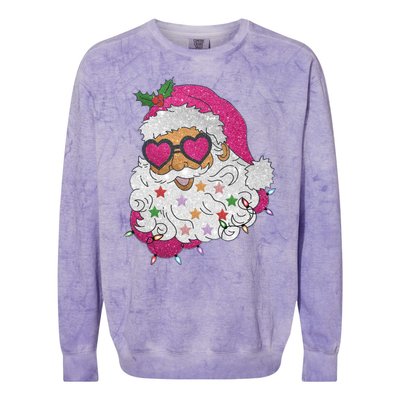 Cool Groovy Sana Claus Holiday Funny Colorblast Crewneck Sweatshirt