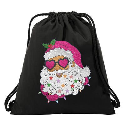 Cool Groovy Sana Claus Holiday Funny Drawstring Bag